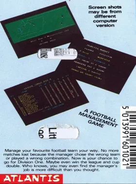 League Challenge (1986)(Atlantis Software) box cover back